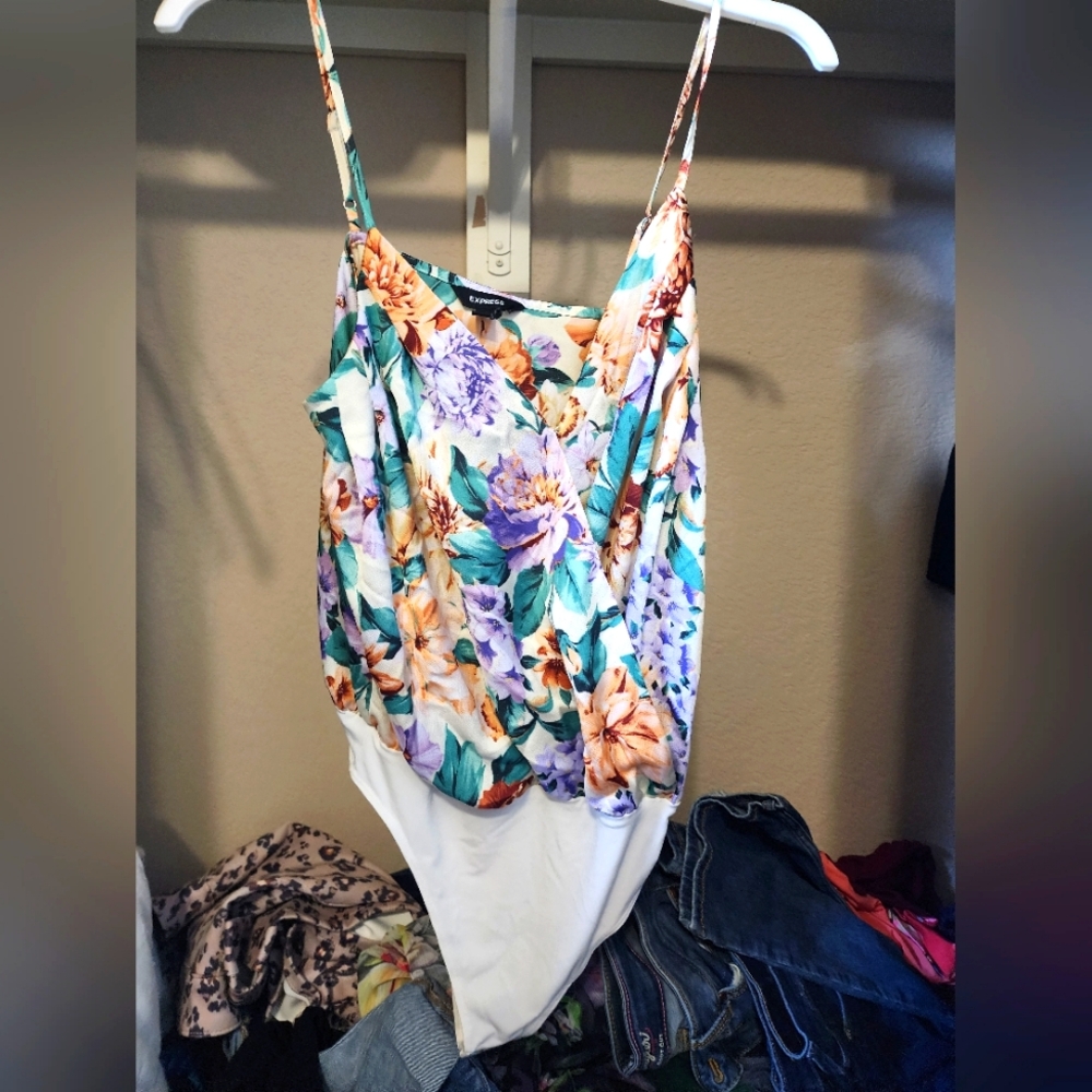 Express floral bodysuit